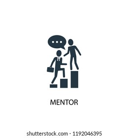 Mentor Icon. Simple Element Illustration. Mentor Concept Symbol Design. Can Be Used For Web And Mobile.