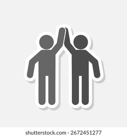 Icono de mentor simple. Etiqueta engomada del icono de la carrera de entrenamiento aislada en fondo gris