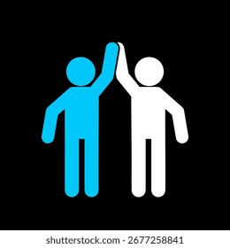 Icono de mentor simple. Icono de carrera de entrenamiento aislado sobre fondo negro
