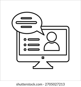 Iconos de mentor. Vector de línea simple
