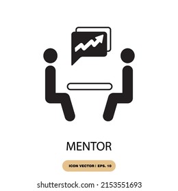 mentor icons  symbol vector elements for infographic web