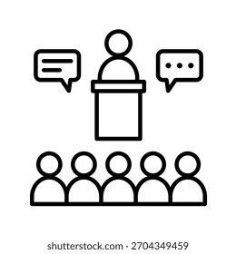 Ilustración vectorial de icono de esquema de mentor
