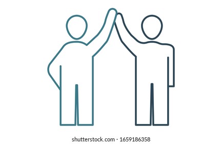 Mentor protege relationship icon vector illustration.