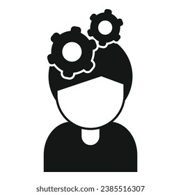Mentor self success icon simple vector. Vision business. Confidence training