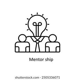 Mentor ship vector filled outline Icon Design illustration. Graphic Design Symbol on White background EPS 10 File