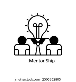 Mentor ship vector filled outline Icon Design illustration. Graphic Design Symbol on White background EPS 10 File