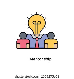 Mentor ship vector filled outline Icon Design illustration. Graphic Design Symbol on White background EPS 10 File