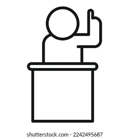 Mentor skill icon outline vector. Career help. Success work