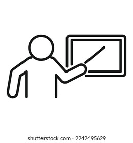 Mentor success icon outline vector. Training career. Help strategy