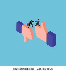 Mentor support, Coaching or training for employee improvement 3d vector illustration concept for banner, website, illustration, landing page, flyer, etc