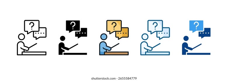 Mentor Support Icon Set Multiple Style Collection