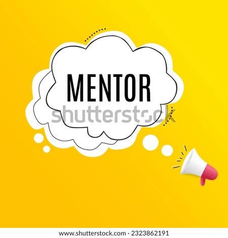 Mentor text quote banner design. Business Mentoring concept. Modern vector.