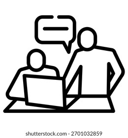 Mentorwebsymbol im Gliederungsstil