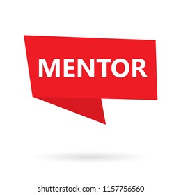 mentor word on speach bubble- vector illustration