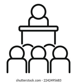 Mentor work icon outline vector. Training career. Success support