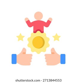 Mentoring Best Practices Icon Flat Vector Illustration