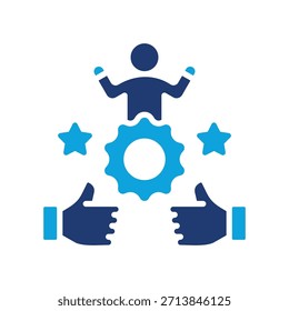 Mentoring Best Practices Icon Mixed Vector Illustration