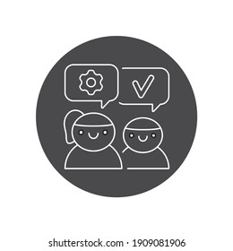 Mentoring black glyph icon. Soft skills. Pictogram for web, mobile app, promo.