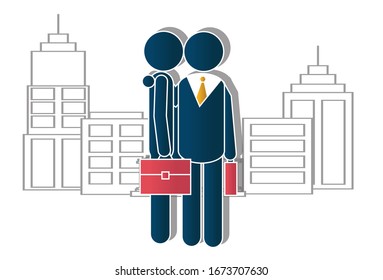 Mentoring Business Concept. Kreatives Ideendesign. Flache Vektorillustration für Vorlage, Broschüre oder Präsentation.