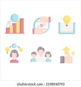 Mentoring Business icon vector set