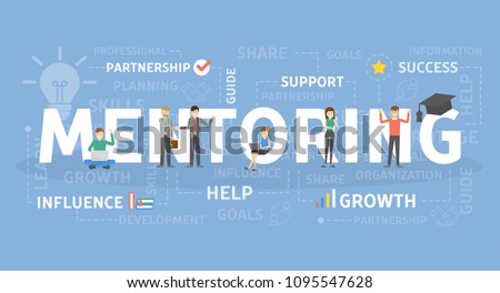 Mentoring concept illustration. Idea of coaching and studying.