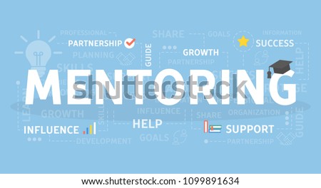 Mentoring concept illustration. Idea of coaching and studying.