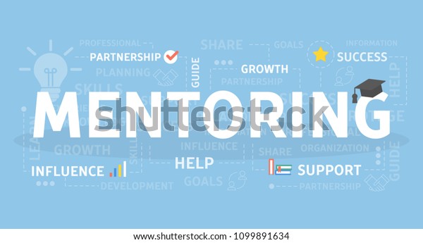 Mentoring Concept Illustration Idea Coaching Studying Stock Vector ...