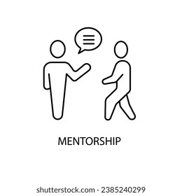 Mentoring concept line icon. Simple element illustration. Mentoring concept outline symbol design.