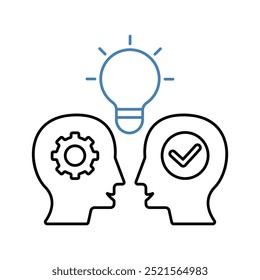 mentoring concept line icon. Simple element illustration. mentoring concept outline symbol design.