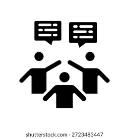 Ilustración vectorial de glifos de ícono de compromiso de mentoría