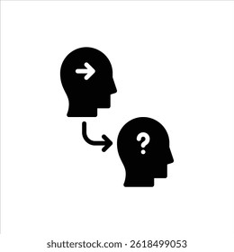 mentoring glyph icon. coach solid illustration