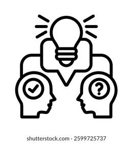 Mentoring Icon Element for Design