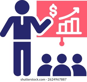 Ilustração do vetor de preenchimento do ícone de mentoria