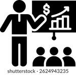 Mentoring Icon Glyph Vector Illustration