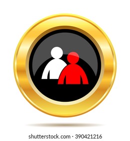 Mentoring icon. Internet button on white background. EPS10 vector.
