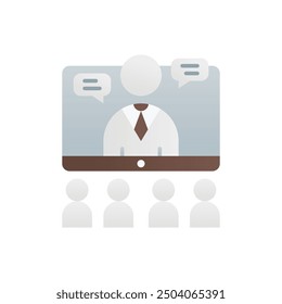 mentoring icon with isolated back