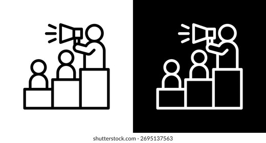 Mentoring Icon. Line style Vector Illustration