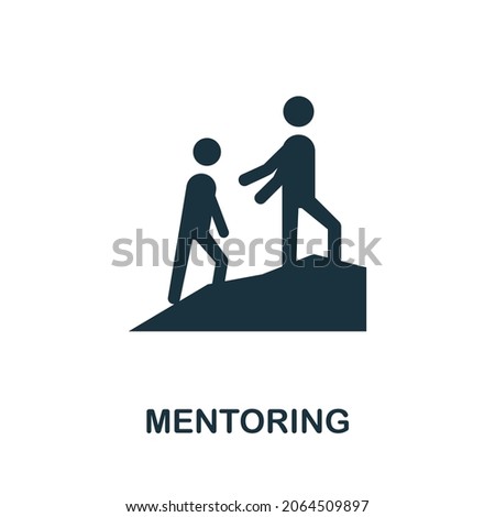 Mentoring icon. Monochrome simple element from leadership collection. Creative Mentoring icon for web design, templates, infographics and more