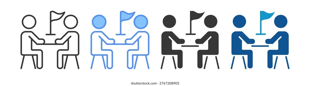 Mentoring Icon Set Multiple Style Collection