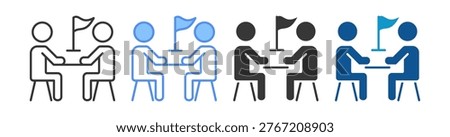 Mentoring Icon Set Multiple Style Collection