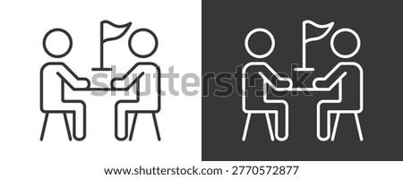 Mentoring Icon Set Vector Collection Isolated In Black And White