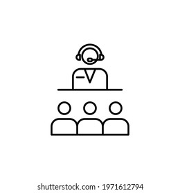 mentoring icon vector illustration. line style design. isolated on white background