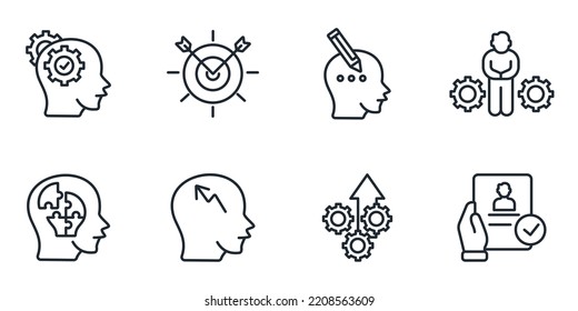 mentoring icons set . mentoring pack symbol vector elements for infographic web