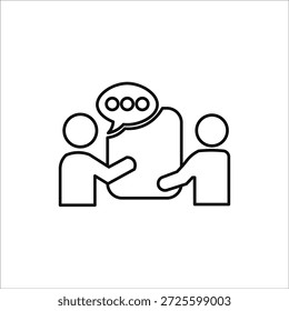 Iconos de mentoría. Ilustración vectorial de línea simple