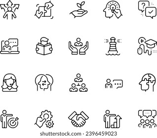 Mentoring-Symbole Vektordesign-Erfolg