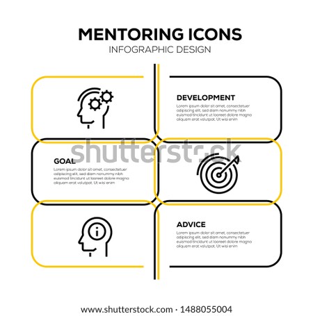 MENTORING AND ILLUSTRATION ICON CONCEPT