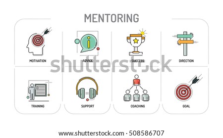 MENTORING - Line icon Concept