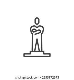 Symbol für Mentoring-Linie. lineares Stilzeichen für mobiles Konzept und Webdesign. Mentor Person Umriss Vektorsymbol. Symbol, Logo-Abbildung. Vektorgrafik