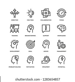 MENTORING LINE ICON SET