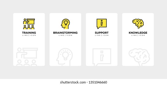 MENTORING LINE ICON SET